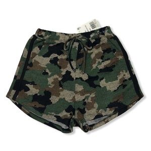 NWT Camo Terry Cloth Shorts Athletic Lounge New